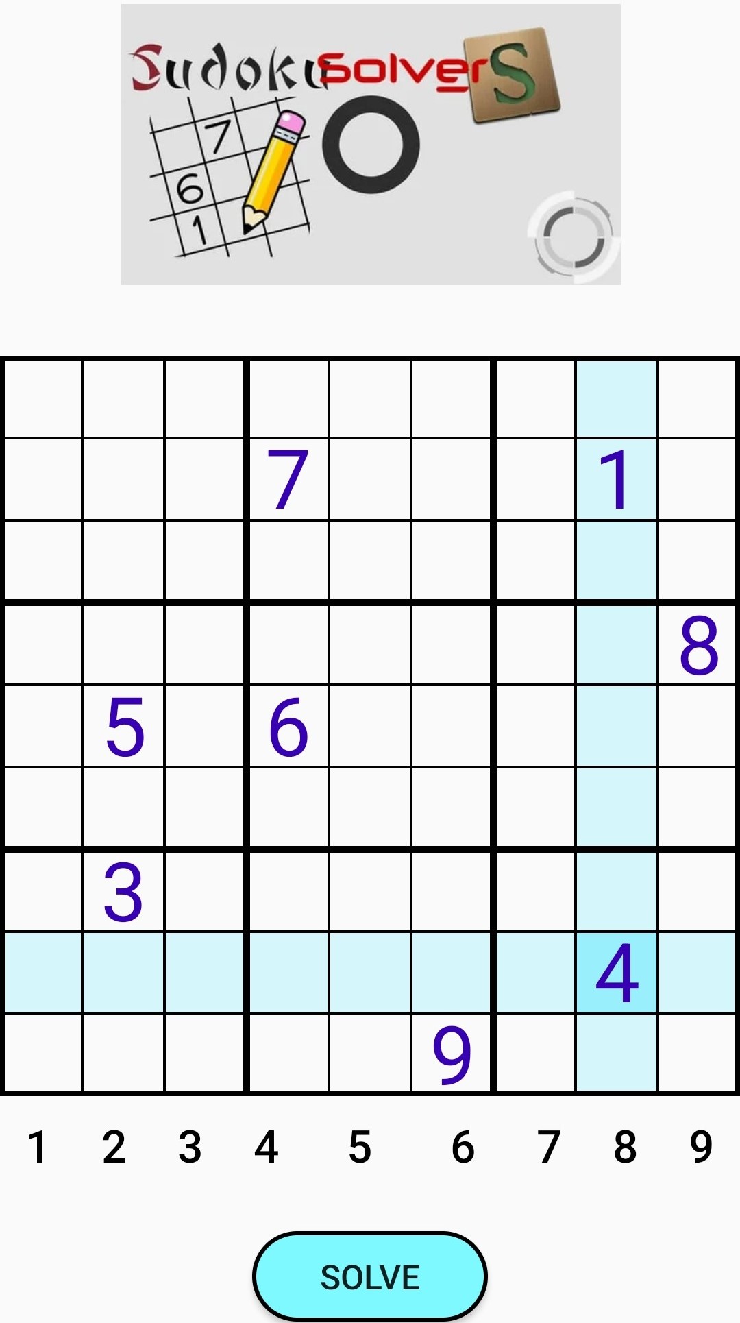 Sudoku Solver using Android Studio